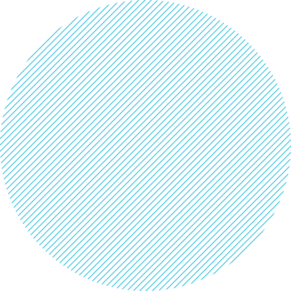 Huisstijl element - circel met blauwe streepjes